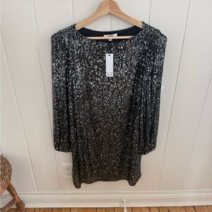 BB Dakota Sparkling Black Sequin Dress